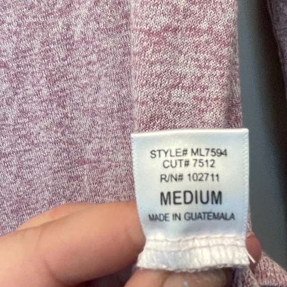 NWT Gibson Ruffled Edge Raglan Pullover - Picture 5 of 6